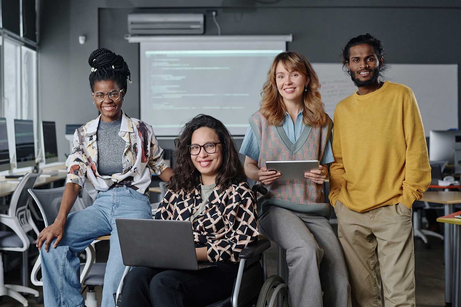 Education website concept visual