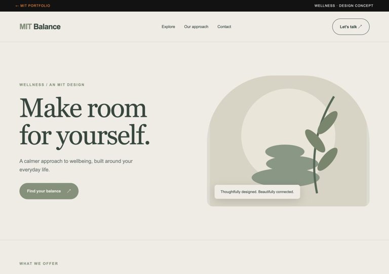 MIT Balance website design