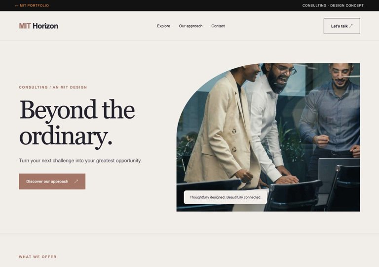 MIT Horizon website design