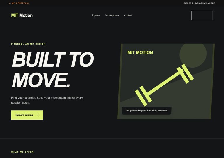 MIT Motion website design