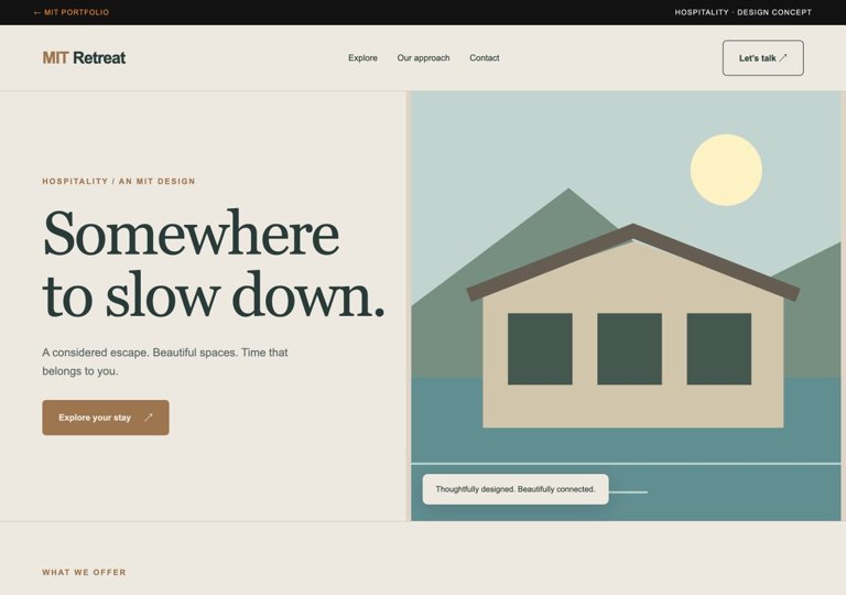 MIT Retreat website design