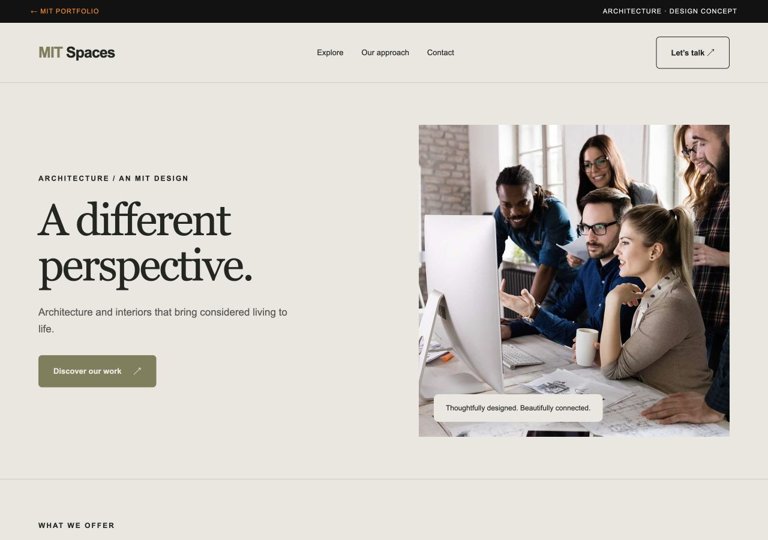 MIT Spaces website design