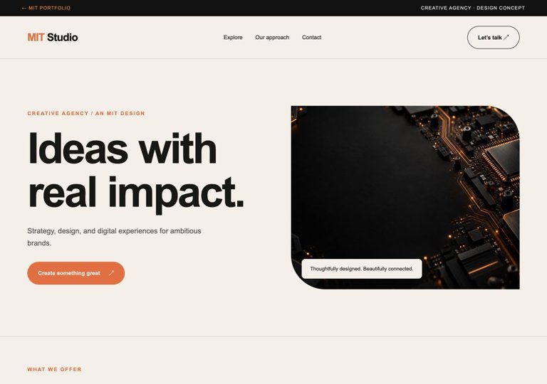 MIT Studio website design